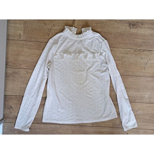 Joli Pull Dentelle Sweat Manches Longues Femme Top Mode Sexy Retro Kiabi S