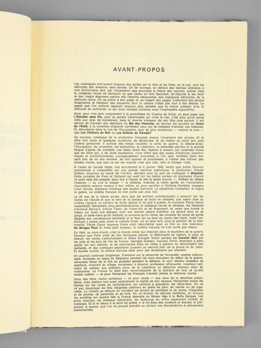 Catalogue Des Films Français De Long Métrage. Films De Fiction 1940-1950
