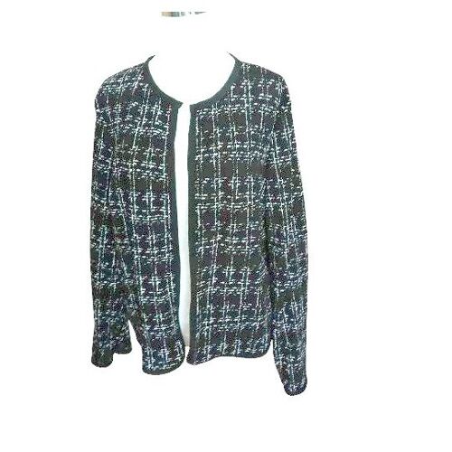 Cardigan Noir Et Blanc - Veste Femme Taille 44