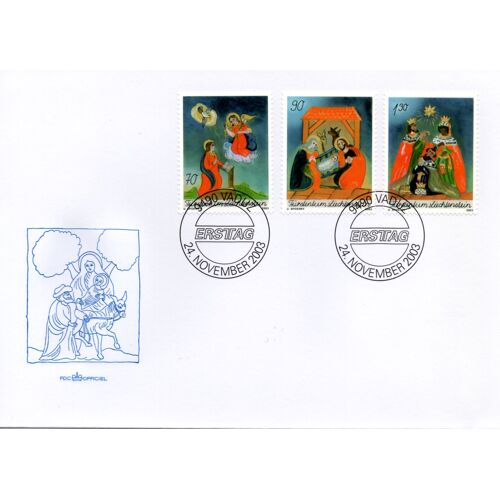 Enveloppe Premier Jour Liechtenstein : Noël 2003