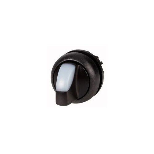 Eaton Bouton de sélection lumineux avec manette 3 positions blanc M22S-W, Bouton + interrupteur, Noir