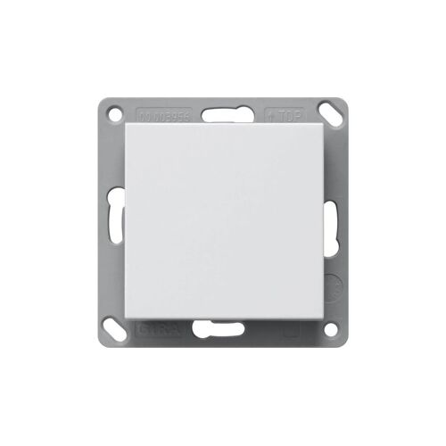 Gira 246103 BT Emetteur mural 1f Système 55, Bouton + interrupteur, Blanc