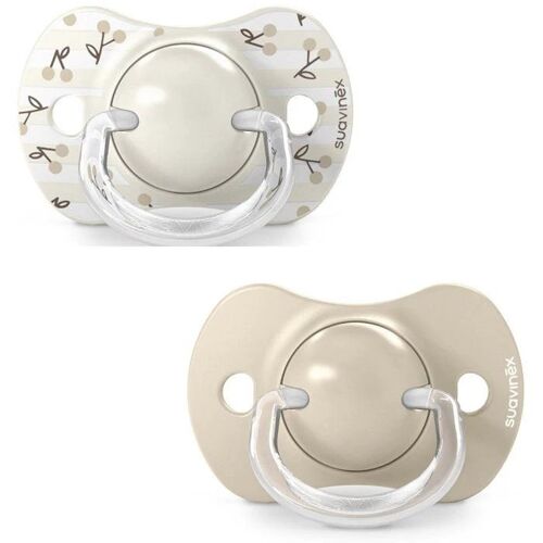 Lot De 2 Sucettes Suavinex Birdies Sx Pro Beige 0-6 Mois