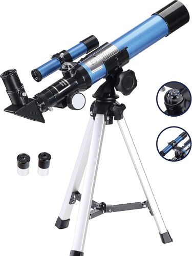 AOMEKIE - TÉLESCOPE ASTRONOMIQUE 32X POUR ENFANTS AVEC TRÉPIED DE TABLE INCLUS