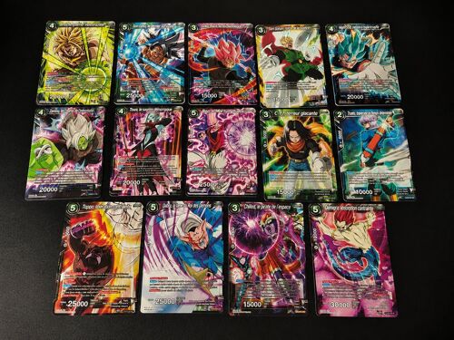 Lot 14 Cartes Dragon Ball Super Fusion World. Son Goku, Broly, Vegeta, Boo, Zamasu, Trunks, Goku Black, Towa, Demigra… Vendues Uniquement En Lot, Bon État.