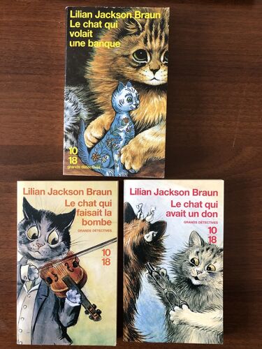 Lot De 3 Livres - Lilian Jackson Braun - Grands Détectives