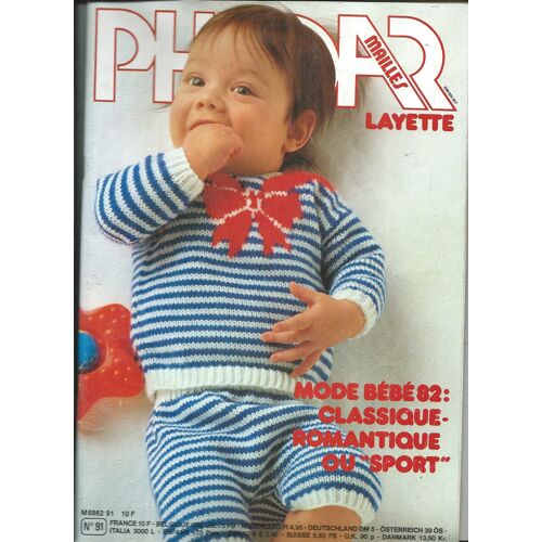 Catalogue Phildar Mailles Layette Mode Bébé 1982 Classique Romantique Ou Sport , Modèle Et Explications