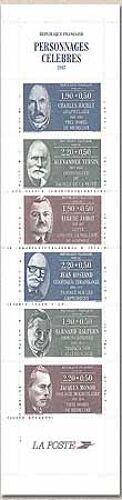 Bc 2460 (1987) Carnet Personnages Célèbres (Mèdecins, Biologistes) Non Plié N** (Cote 10e)