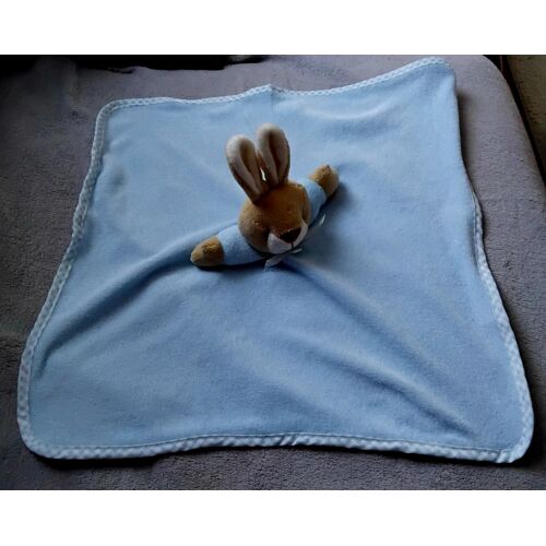 Doudou lapin bleu grelots - SIMPSON TRADING