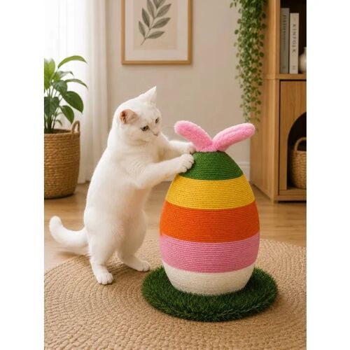 Jouet A Griffer Easton En Forme D'?Uf Griffoir Coloré 52cm