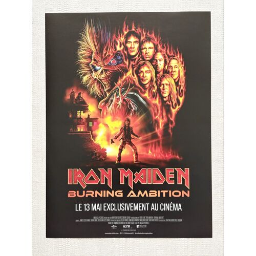 Iron Maiden Burning Ambition - Affiche Originale De Cinéma - Roulée - 39x53cm