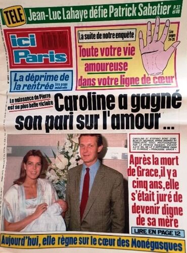 Ici Paris 2201 1987 Caroline De Monaco/Tom Selleck/Mairesse/Sophie Garel/Jobert/Marie Helene Breillat/Roger Pierre/Jean Luc Lahaye