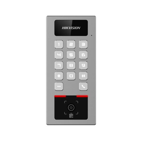 Contrôle d'Accès Hikvision IP65 Carte MF DESFire, QR et PIN - DS-K1T502DBWX-QR