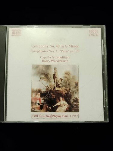 Cd De Mozart, Symphonie N 40 En G Mineur. Etc.