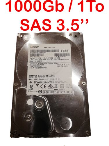 Disque dur server 1To 1000Gb DD SAS HGST Hitachi HUA722010CLA630 3.5"