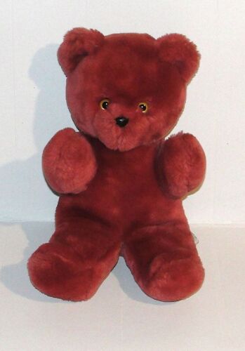 peluche ours rouge bordeaux nounours doudou ourson 30 cm