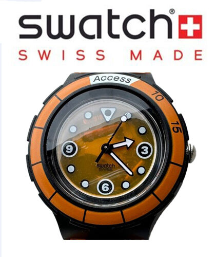 Rare 1999 Montre Swatch Scuba Access Made In Swiss Numéro De Série Vintage