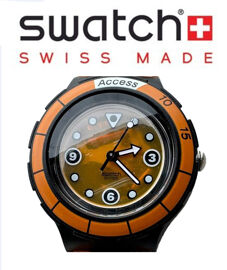 Rare 1999 Montre Swatch Scuba Access Made In Swiss Numéro De Série Vintage