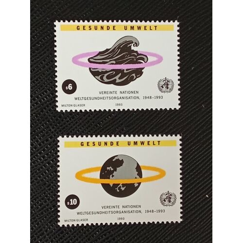 Timbre Nation Unis - Vienne Yt 163 - 164 Serie: Oms. (Organisation Mondiale De La Sante), 45e Anniversaire 1992 ( 080706 )