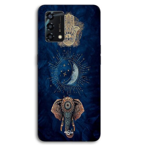 Coque Pour Oppo A95 Hamsa et Ganesha Vision spirituel Maniacase
