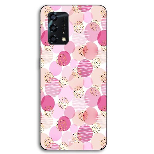 Coque Pour Oppo A95 Fond de texture rose rond Maniacase