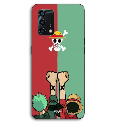 Coque Pour Oppo A95 One piece Luffy Zoro rouge et vert manga anime Maniacase
