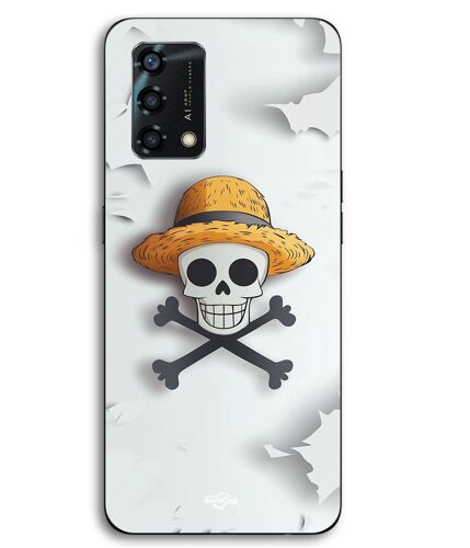 Coque Pour Oppo A95 one piece tête de mort logo fond gris Maniacase