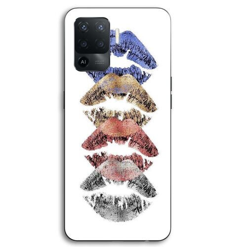 Coque Pour Oppo A94 Bouche lèvres colorés Maniacase