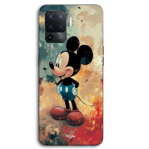 Coque Pour Oppo A94 Mickey fond de texture abstraite Maniacase
