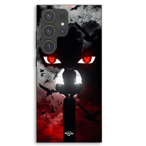 Coque Pour Samsung Galaxy S23 Ultra Itachi Uchiwa Naruto Anime Art Maniacase