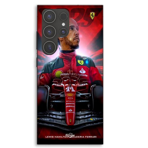 Coque Pour Samsung Galaxy S23 Ultra Lewis Hamilton Ferrari officiel Maniacase