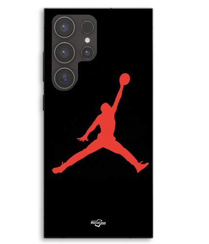 Coque Pour Samsung Galaxy S23 Ultra Jordan logo 23 nike basketball couleur rouge Manacase