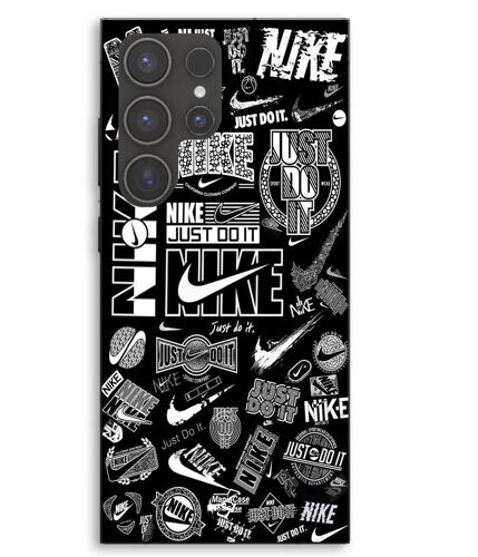 Coque Pour Samsung Galaxy S23 Ultra Nike air logo Graffiti Noir et blanc Maniacase