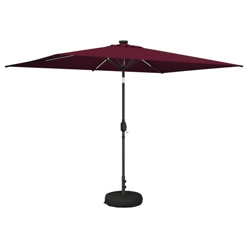 Vidaxl Parasol De Jardin Avec Lampes Led 200 X 300 Cm Polyester