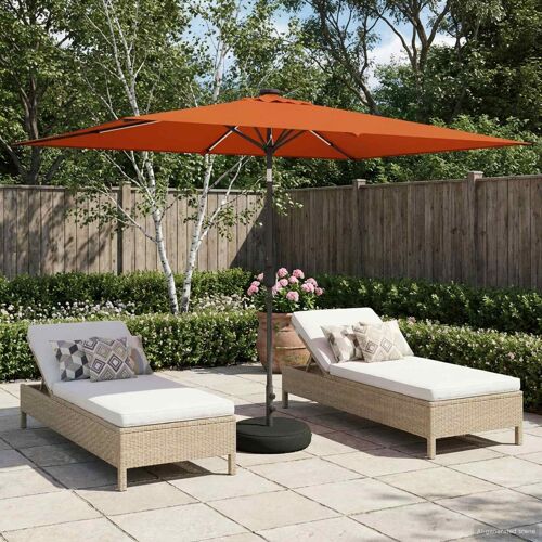 Vidaxl Parasol De Jardin Avec Lampes Led 200 X 300 Cm Polyester