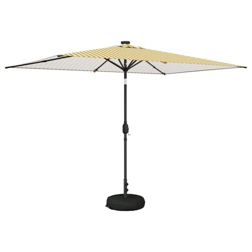 Vidaxl Parasol De Jardin Avec Lampes Led 200 X 300 Cm Polyester