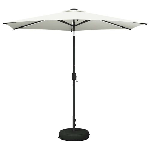 Vidaxl Parasol De Jardin Avec Lampes Led 270 X 270 Cm Polyester Crème