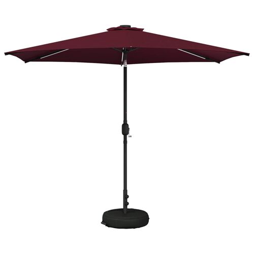 Vidaxl Parasol De Jardin Avec Lampes Led 300 X 300 Cm Polyester