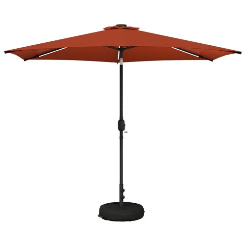 Vidaxl Parasol De Jardin Avec Lampes Led 300 X 300 Cm Polyester