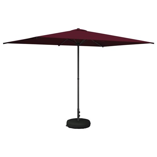Vidaxl Parasol De Jardin 200 X 300 Cm Polyester Rectangulaire Bordeaux