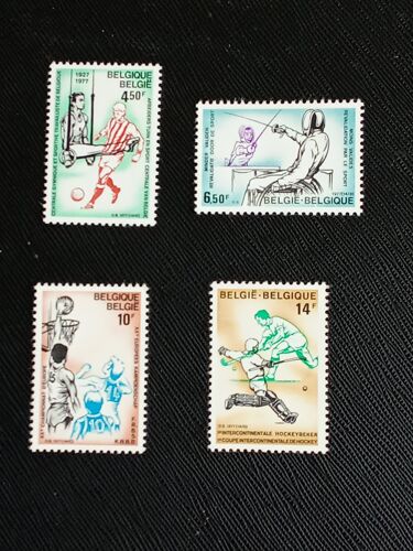 Timbre Belgique Y T 1858 A 1861 Séries : Sport 1977 (080510 )