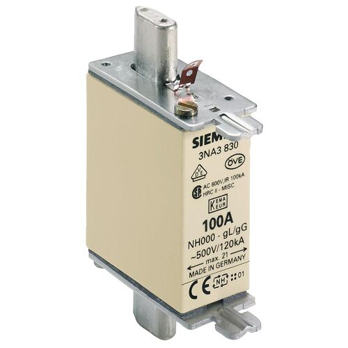 Fusible NH Siemens 3NA3820 Taille du fusible = 000 50 A 500 V/AC, 250 V/AC 3 pc(s)