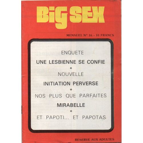 Big Sex N°16 : Une Lesbienne Se Confie