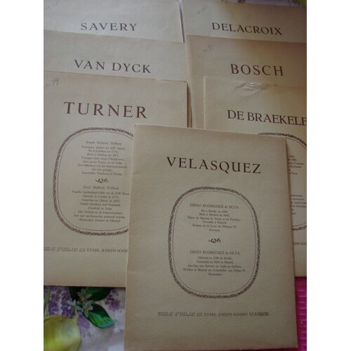 Delacroix, Velasquez, Turner, Savery, Bosh, Van Dyck, De Braekeleer, 4 Reproductions X7 Paquets 28 Reproductions Couleurs