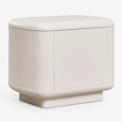 Pack de 2 tables de chevet 55x40 cm en MDF Cixila Blanc Gardenia