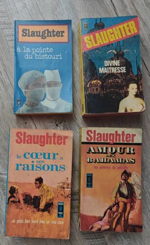 Lot De 4 Livres De Poche Ancien De Slaughter