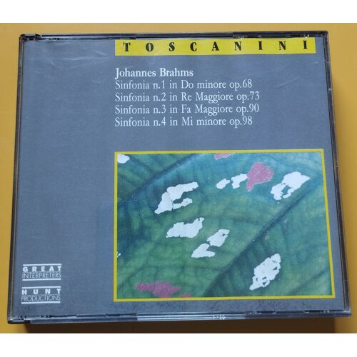 Johannes Brahms Cd Sinfonia Symphonies 1 À 4 New York Carnegie Hall 1951 - 1952 Direction Arturo Toscanini