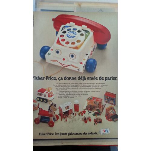 Publicité Papier: Jouets Fisher Price, Parue Dans La Presse En 1976