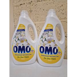 Lot De 2 Lessive Liquide Omo Monoï 2x42 Lavages