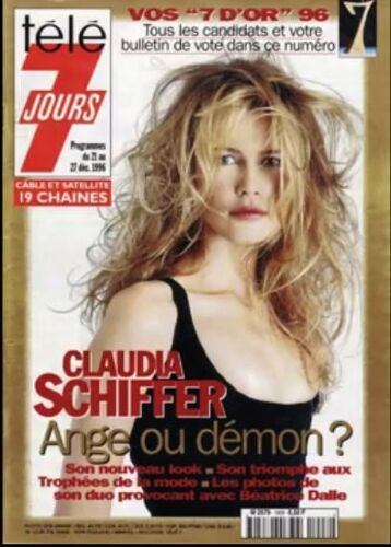 Tele 7 Jours 1908 1996 Joyeux Noel Claudia Schiffer/Marlene Jobert